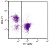 BALB/c mouse splenocytes were stained with Rat Anti-Mouse CD19-FITC (Cat. No. 98-658) and Rat Anti-Mouse CD3?-PE .