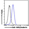 45-217 Flow cytometric analysis of paraformaldehyde fixed HeLa cells (blue line) , permeabilized with 0.5% Triton. Primary incubation overnight (10ug/ml) followed by Alexa Fluor 488 secondary antibody (1ug/ml) . IgG control: Unimmunized goat IgG (black lin