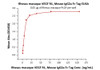 Immobilized Rhesus macaque PLGF at 0.5 ug/mL (100 uL/well) can bind Rhesus macaque VEGF R1, Mouse IgG2a Fc Tag, low endotoxin with a linear range of 0.6-10 ng/mL (QC tested) .