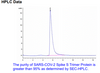 The purity of SARS-CoV-2 (COVID-19) Spike S Trimer is greater than 95% as determiend by SEC-HPLC.