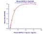 Immobilized Human BAFF, His Tag at 5 ug/mL (100 uL/well) can bind Mouse BAFFR, Fc Tag with a linear range of 0.3-13 ng/mL.