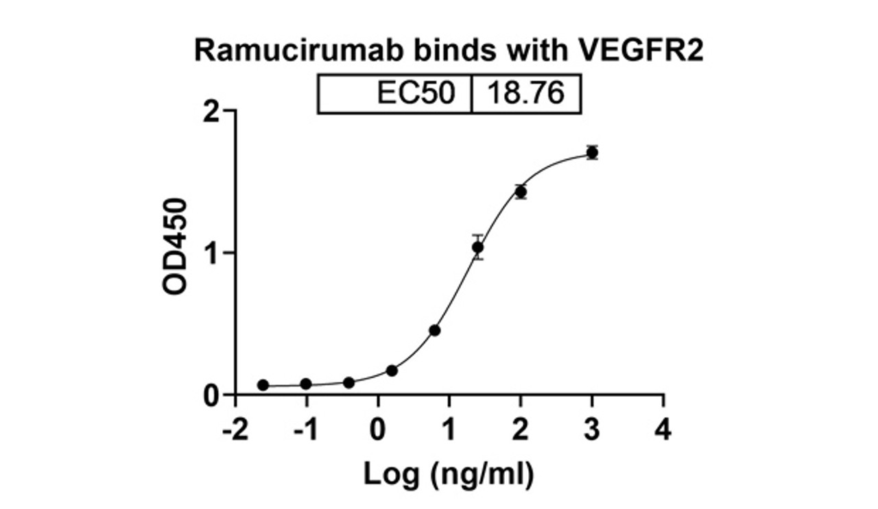 Ramucirumab binds with VEGFR2