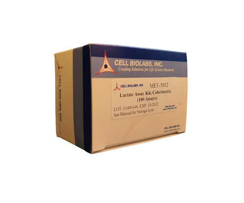 Lactate Assay Kit Colorimetric 100 Assays Cat MET-5012 Cell Biolabs