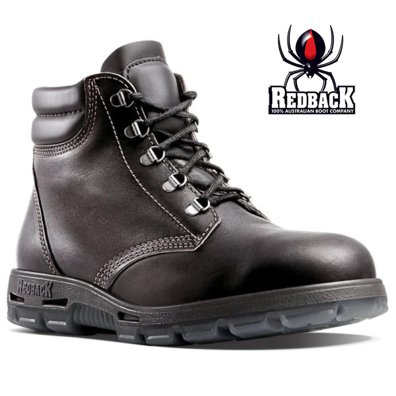 Redback Steel Cap Lace Up Boot Claret USAOK