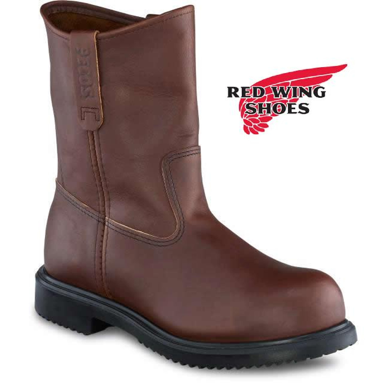 Red wing pull on safety hot sale toe boots