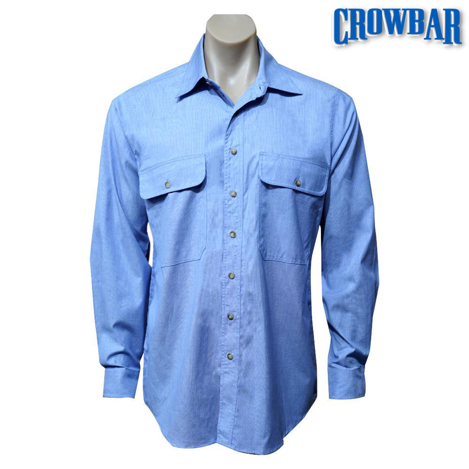  Crowbar Cool Cotton Long Sleeve/Open Front Shirt 