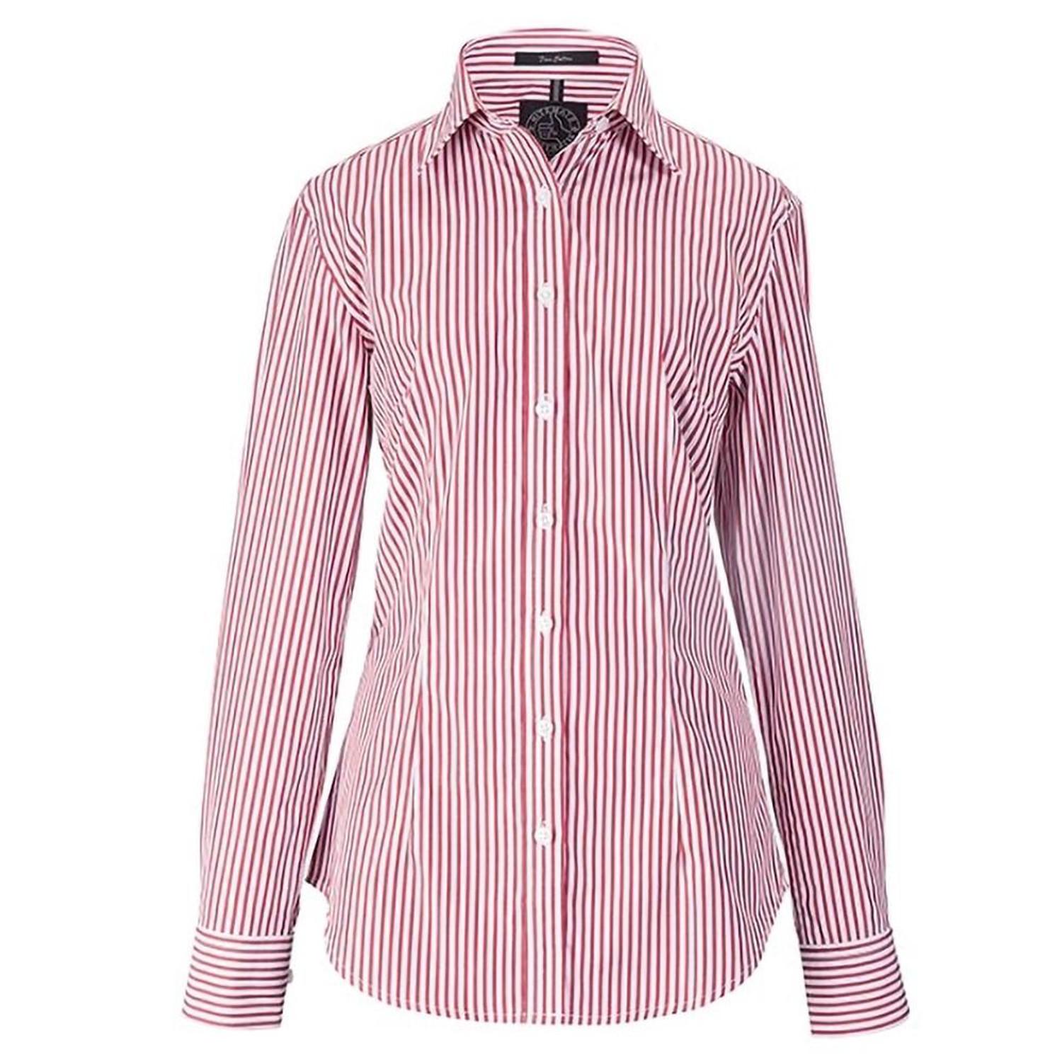 Ritemate RMPC013 Ladies Longsleeve Shirt Red/White Bulk Deal, Buy 4 for dollar64.95 Each