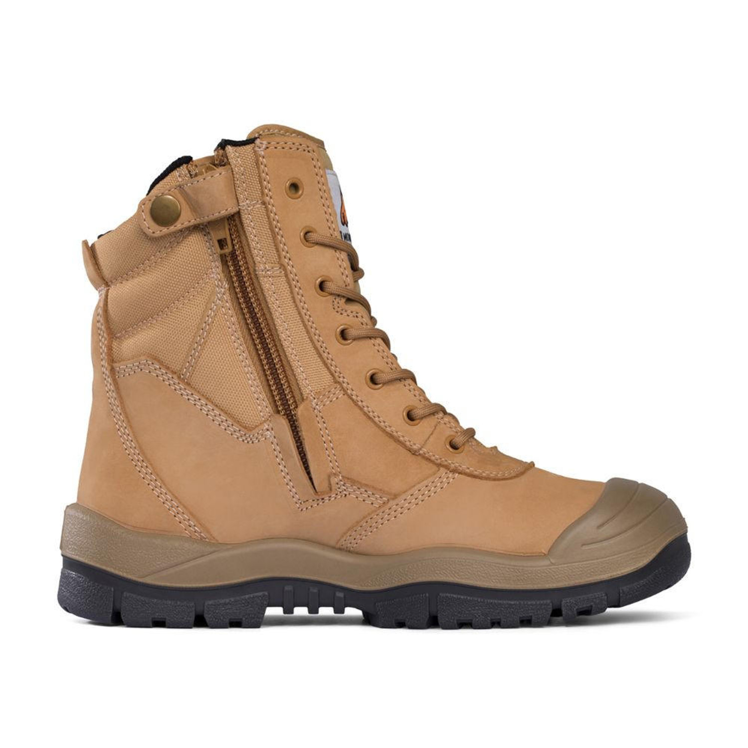 Mongrel Boots Mongrel High Leg Zip Sider Steel Toe Boots in Wheat 451050