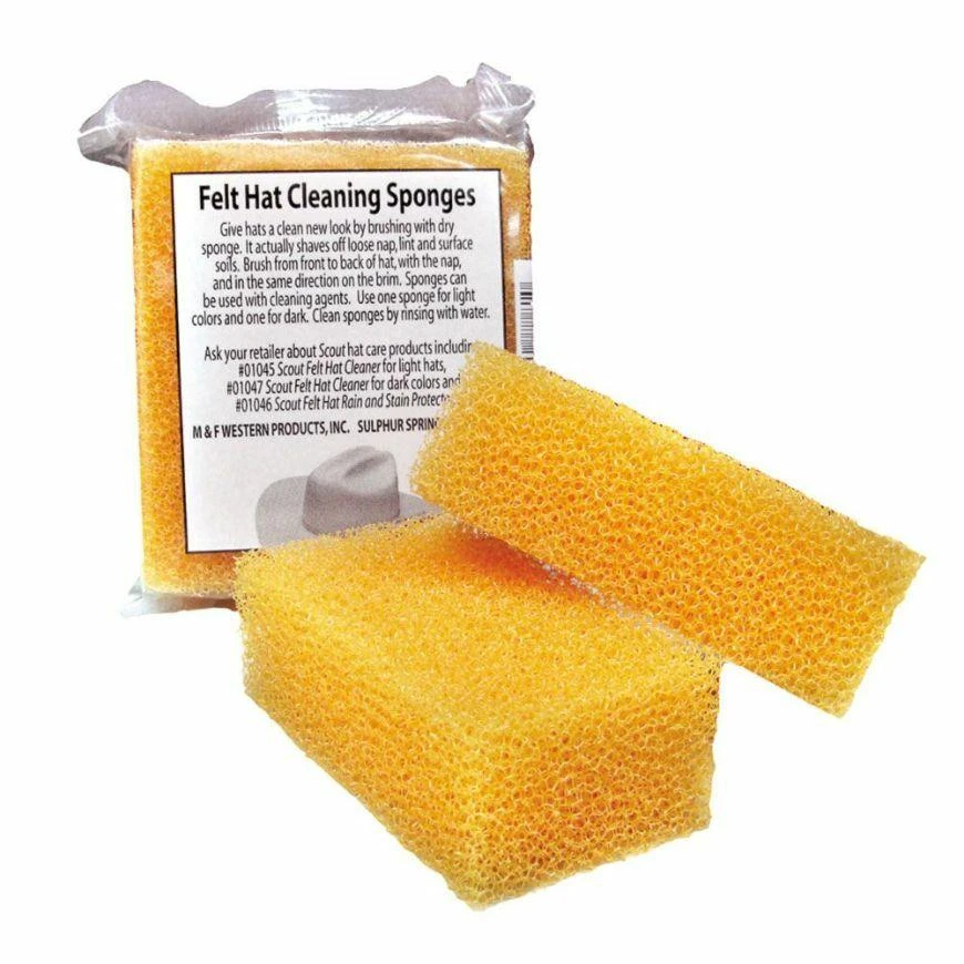 MandF Western Products Felt Hat Cleaning Sponges 2 Pack