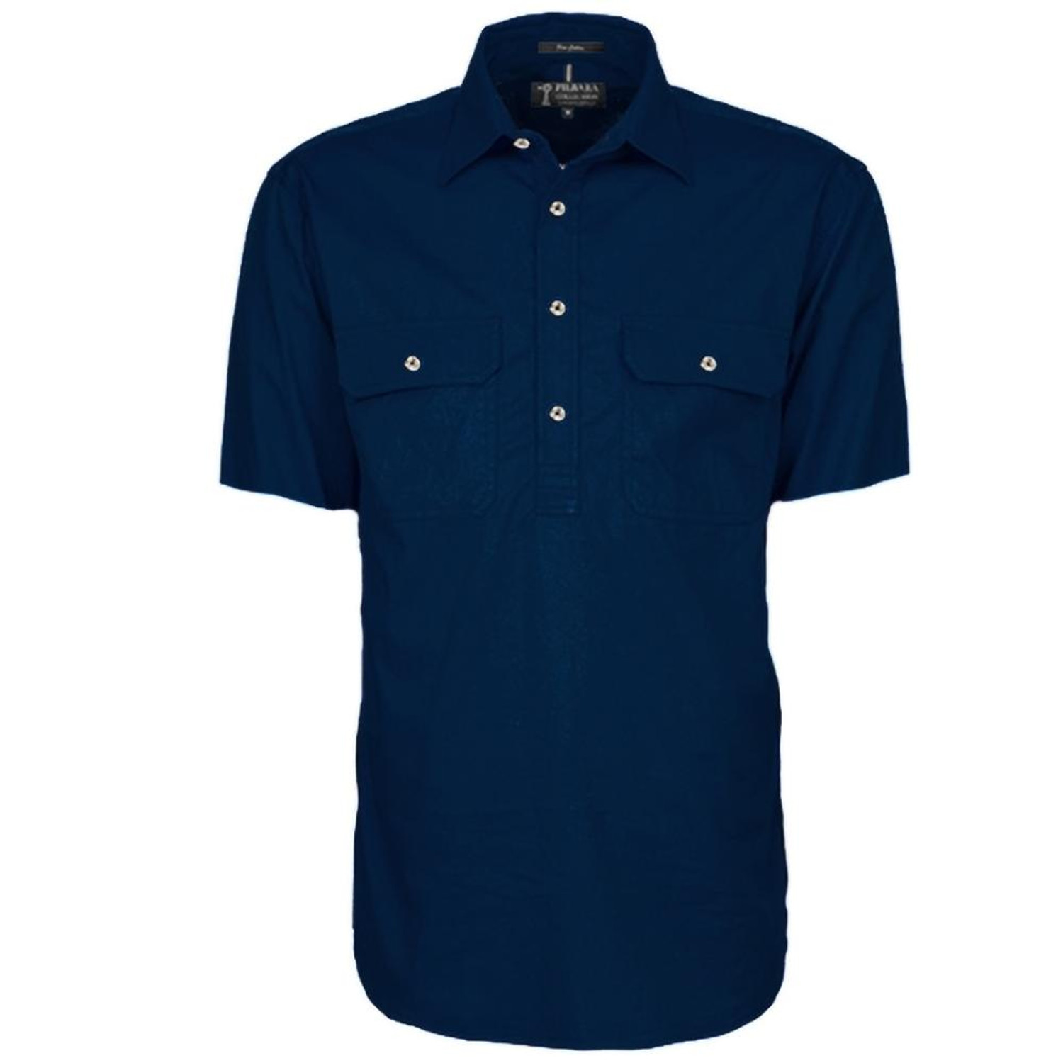 Ritemate RM200CFS Pilbara Mens Closed Front Short Sleeve Shirt in French Navy Bulk Deal, Buy 4 for dollar44.95 Each