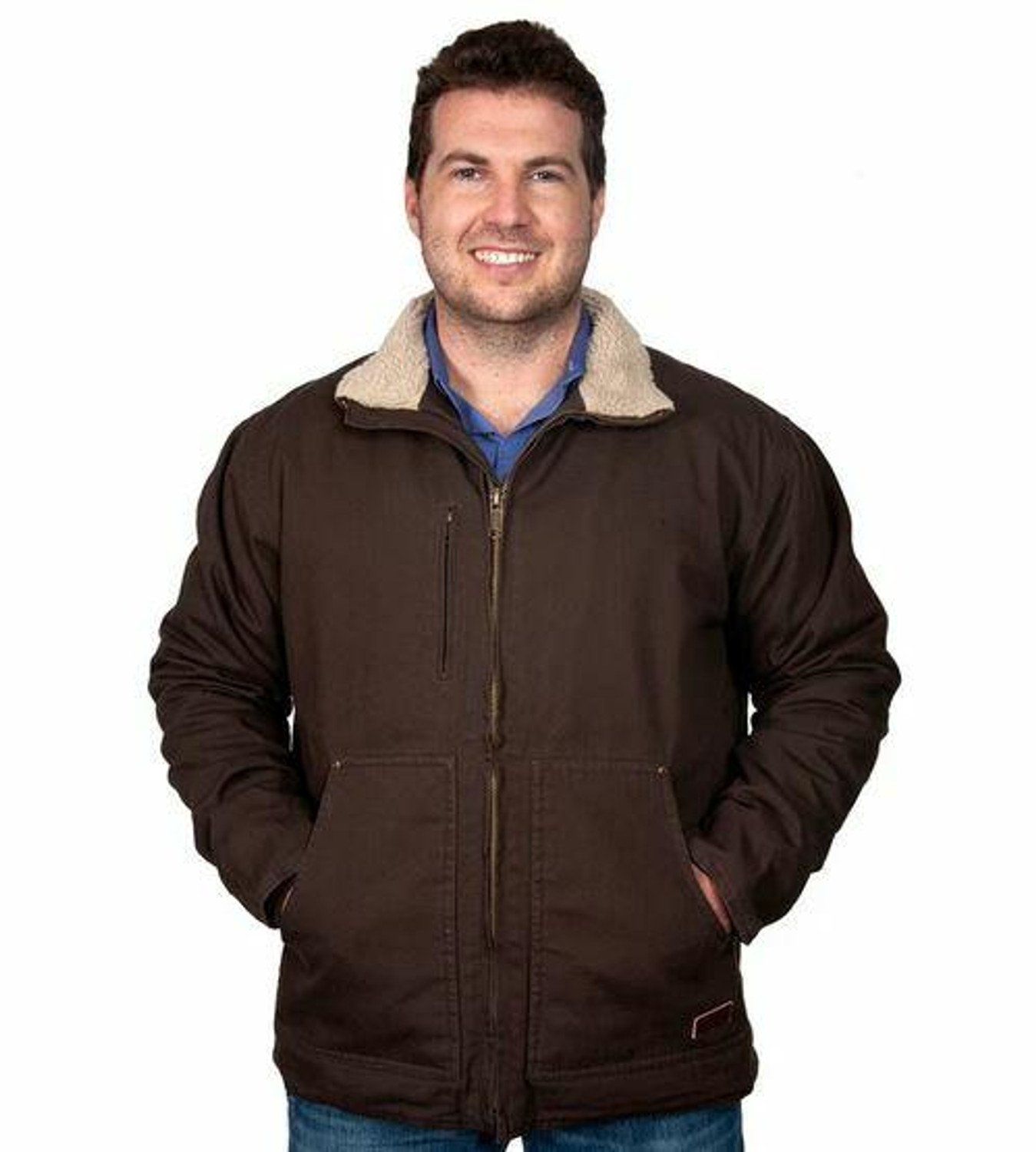 Just Country - Mens Diamantina Sherpa Jacket in Chocolate