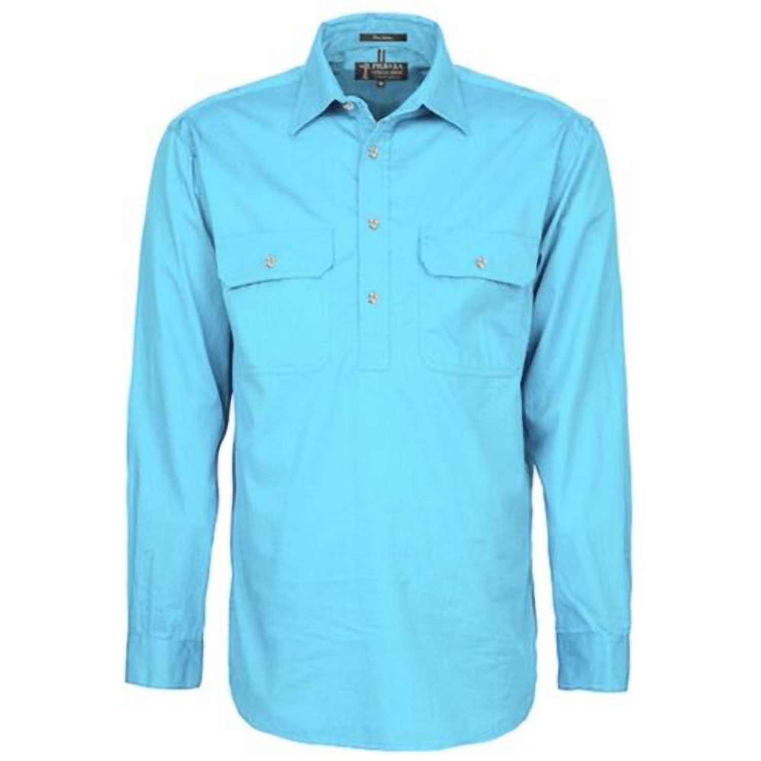 Ritemate RM200CF Pilbara Mens Closed Front Shirt Cornflower Bulk Deal, Buy 4 for dollar44.95 Each