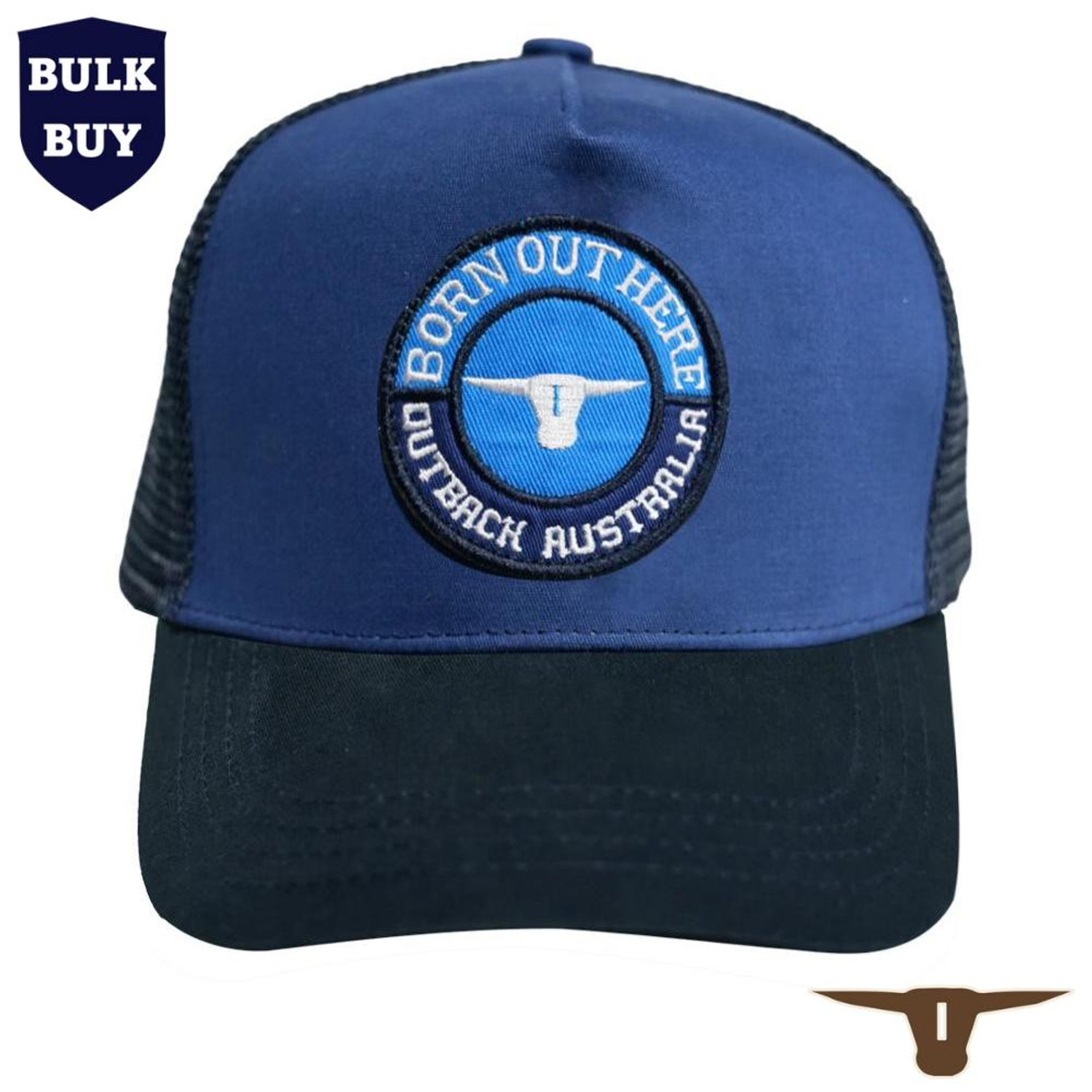  Born Out Here Trucker Cap in Blueberry BTC8021 