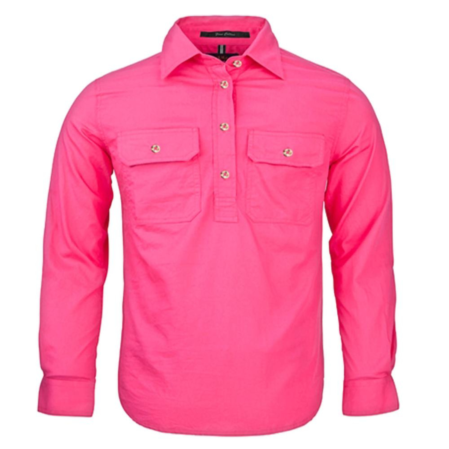 FREE EMBROIDERY - Kids Pink CLOSED FRONT Shirt buy 20