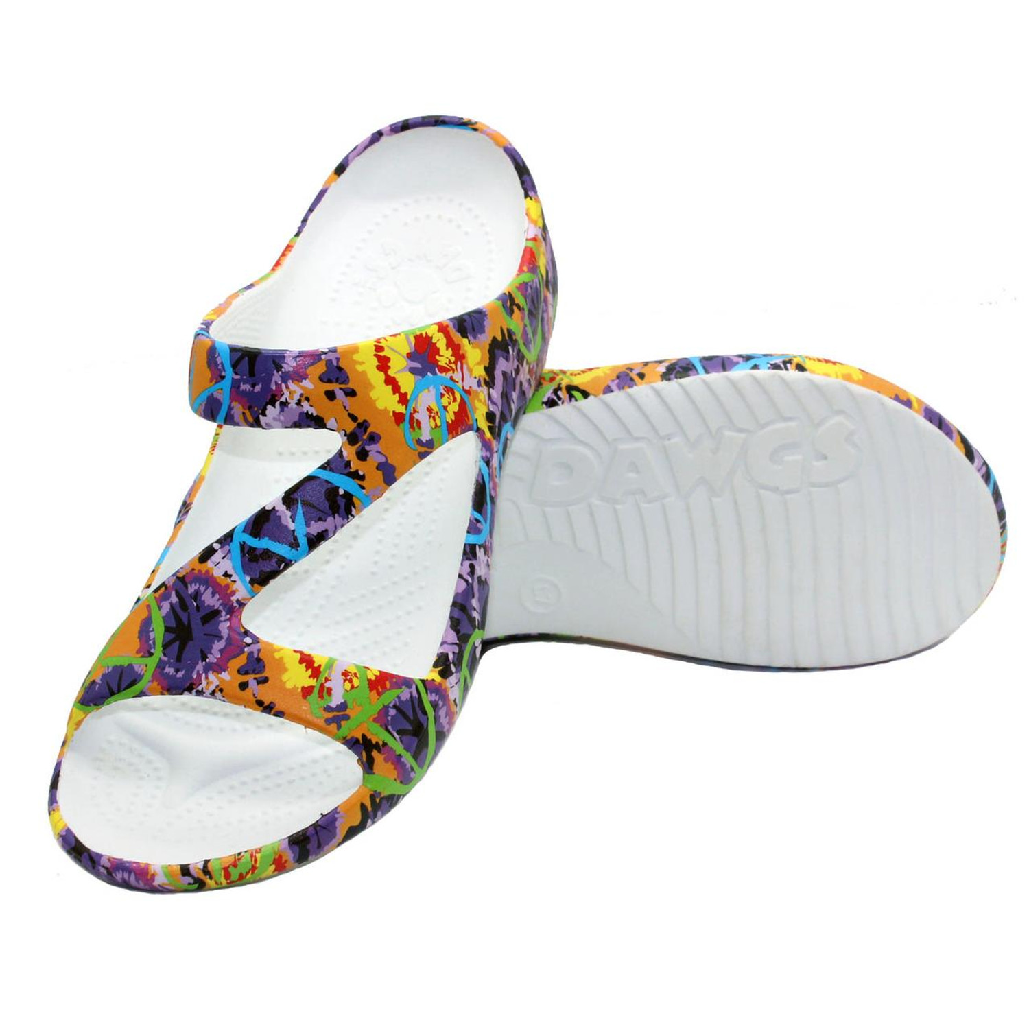 Dawgs Ladies Original Z Sandals in Woodystock White Unit (Bulk Buy Deal, Buy 2 or more Z Sandals in multi colours or diamond for $64.95 Each!)