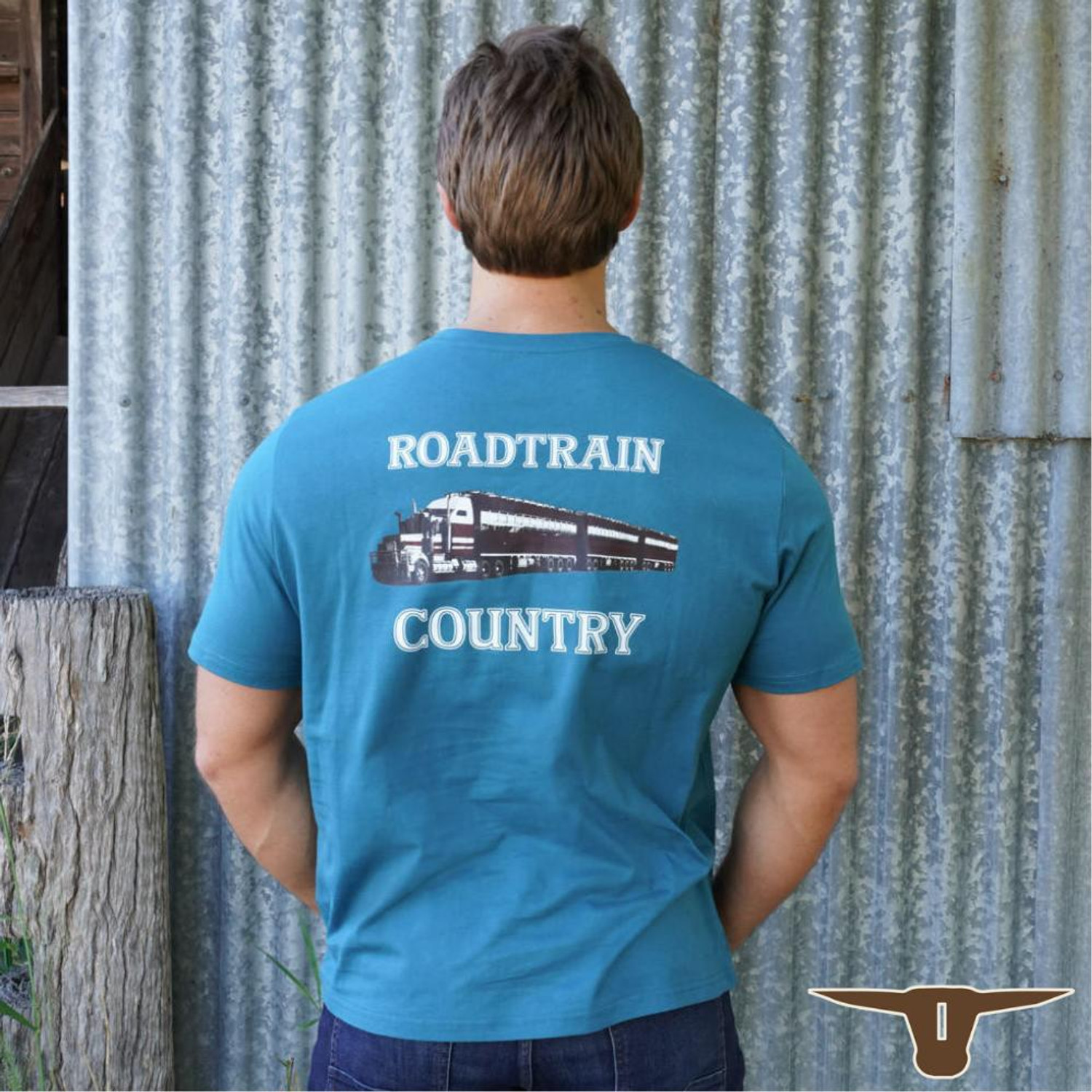  Born Out Here BMPT9 Roadtrain T-Shirt in Petrol (Buy 4 or more for $39.95 each) 