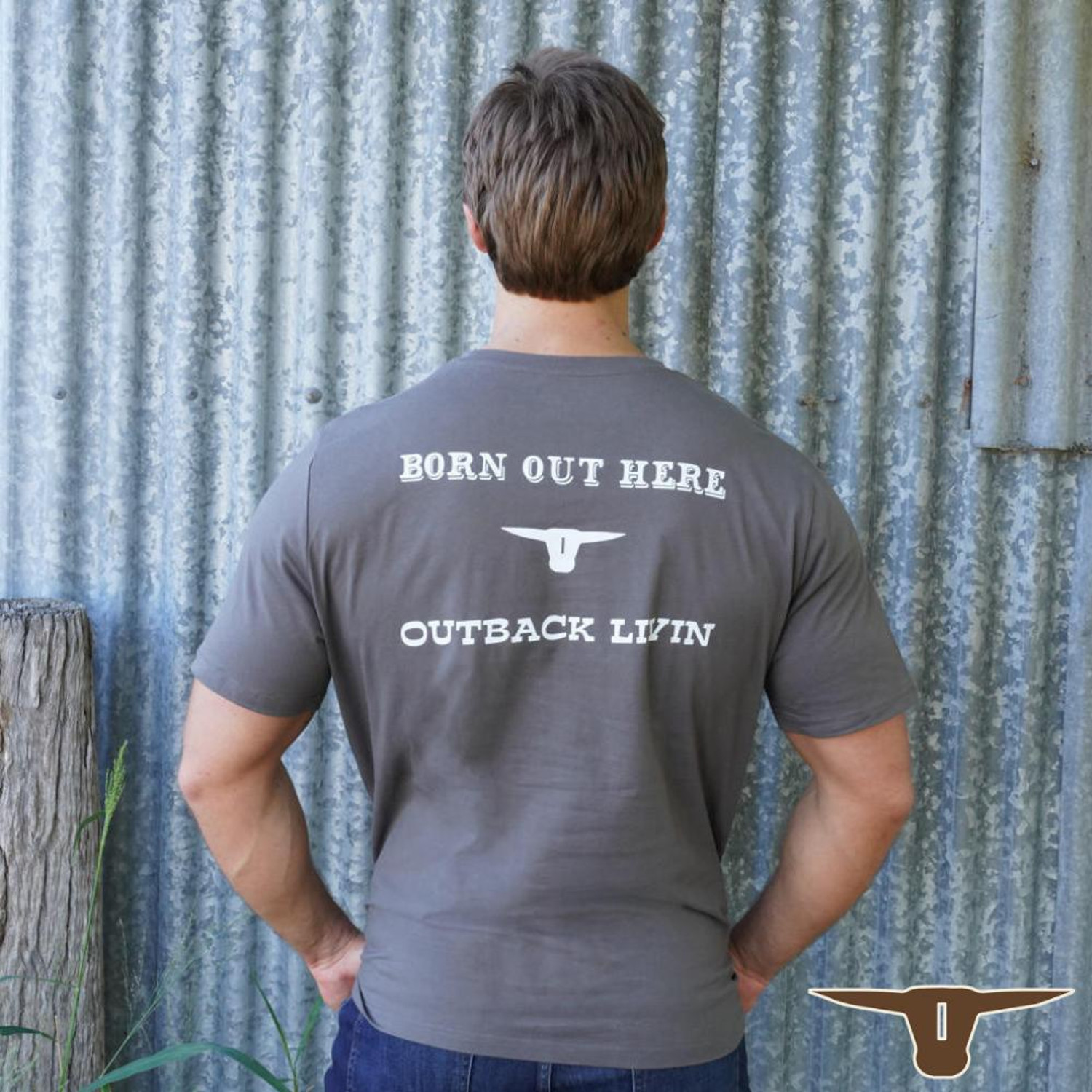  Born Out Here BMPT3 Verandah T-Shirt in Coffee (Buy 4 or more for $39.95 each) 