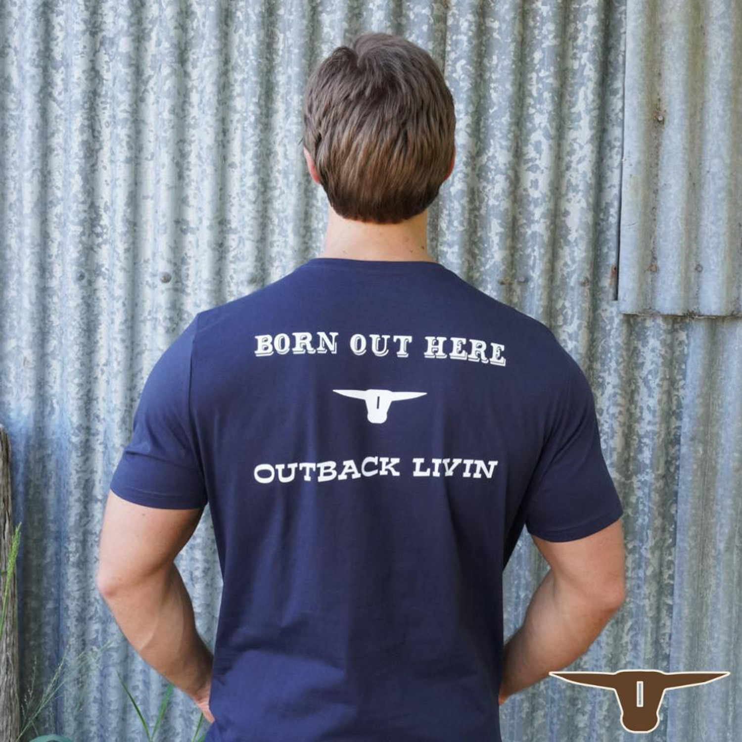 Born Out Here BMPT3 Verandah T-Shirt in Navy (Buy 4 or more for $39.95 each)