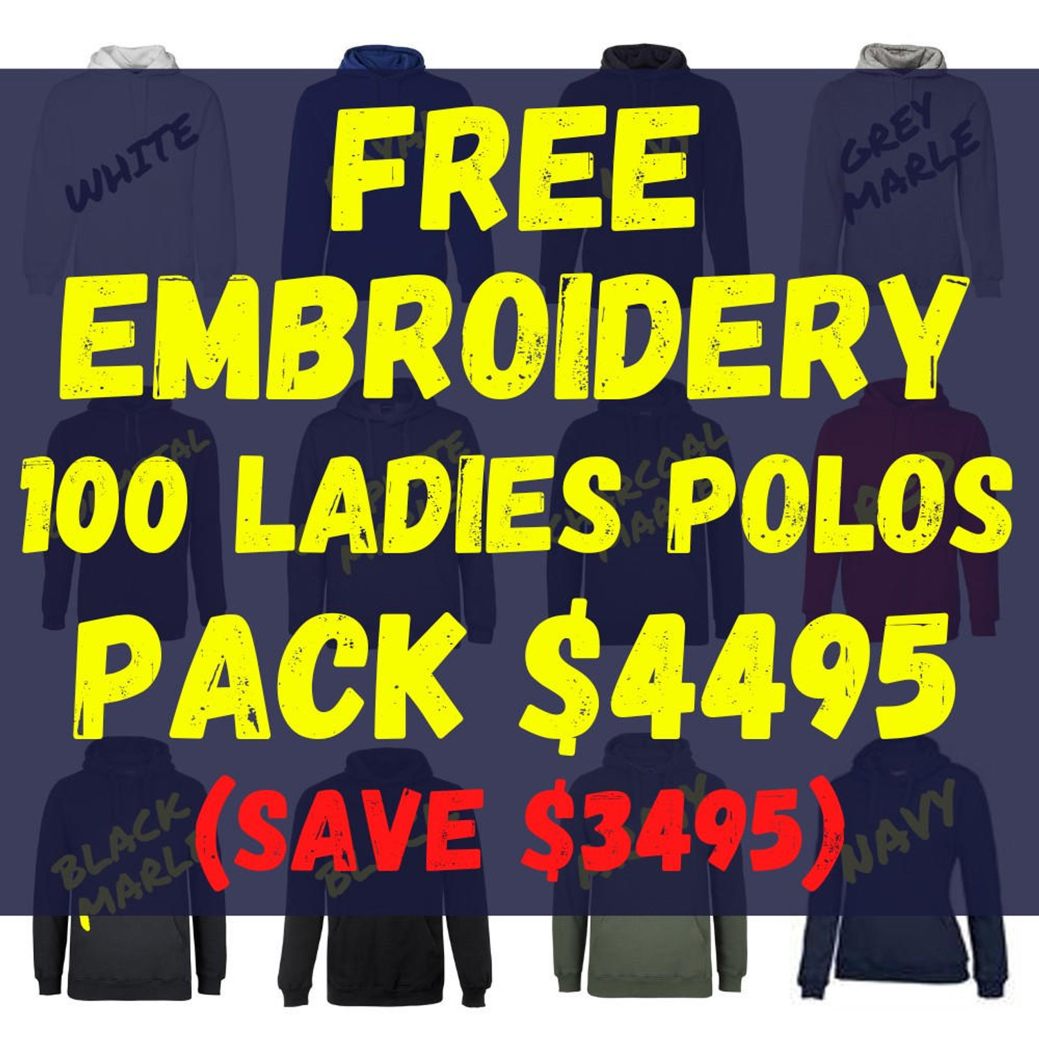  100 Ladies Cotton Polos With Free Logo Embroidery (PACKAGE DEAL) 