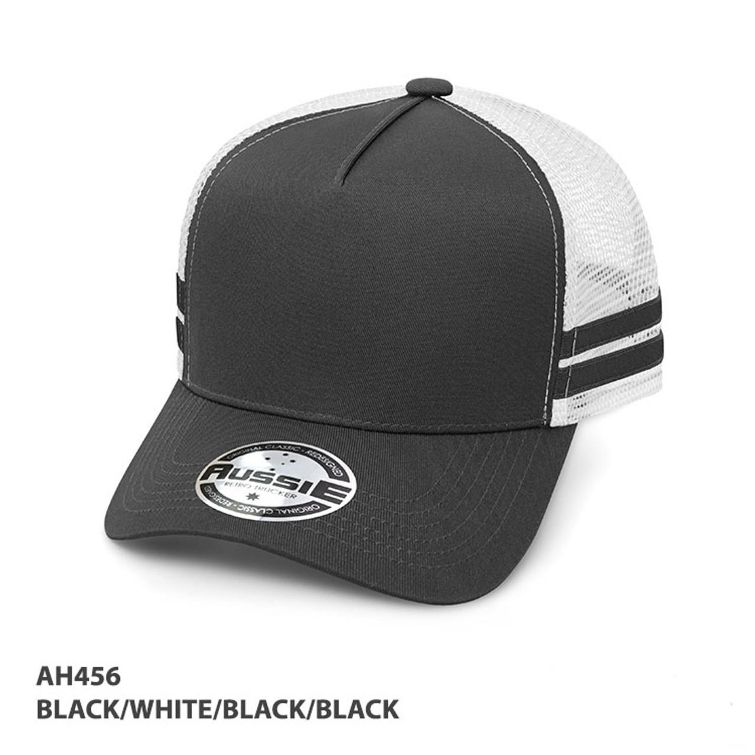  FREE EMBROIDERY - Trucker Cap in Black/White (Buy 20+) 