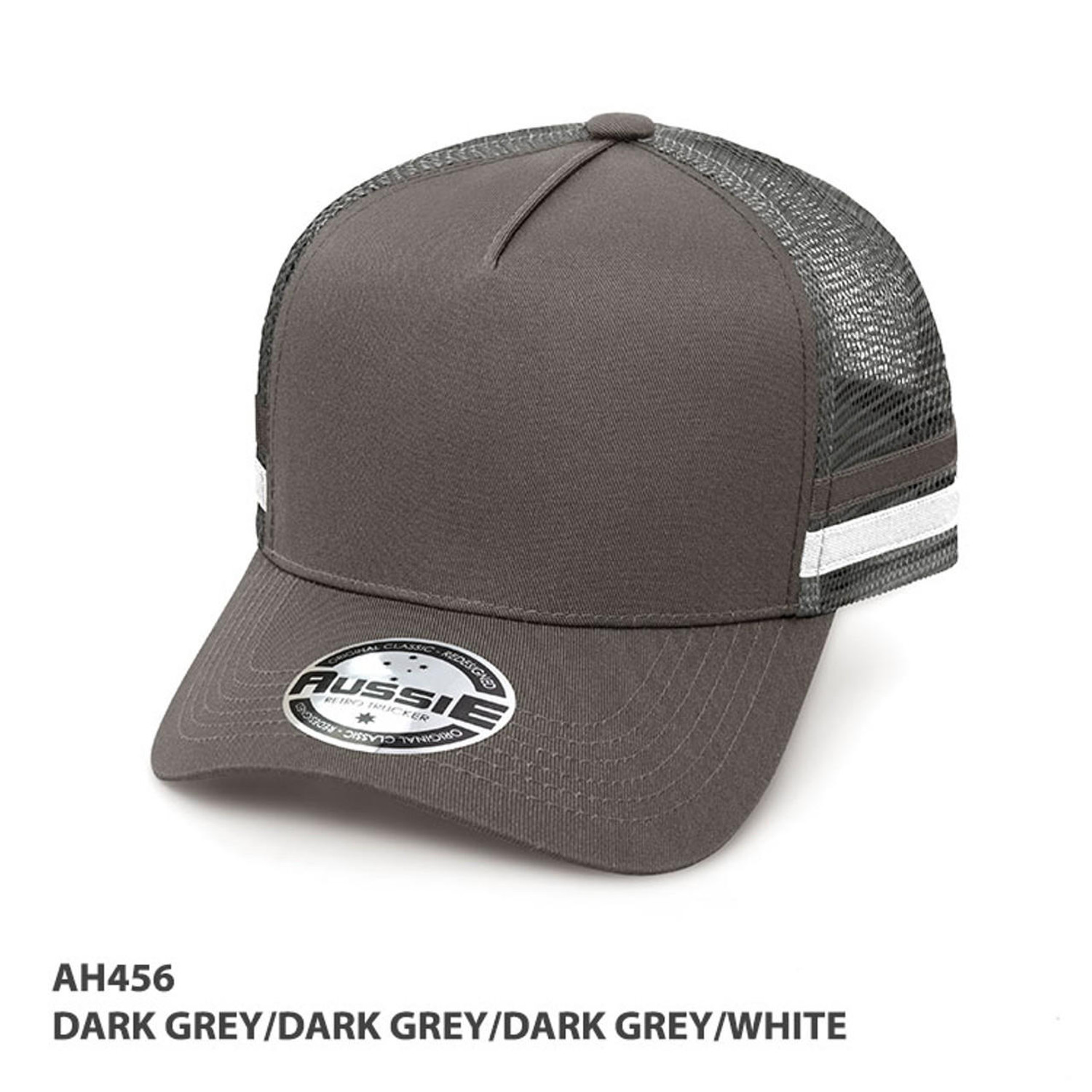  FREE EMBROIDERY - Trucker Cap in Dark Grey/White (Buy 20+) 