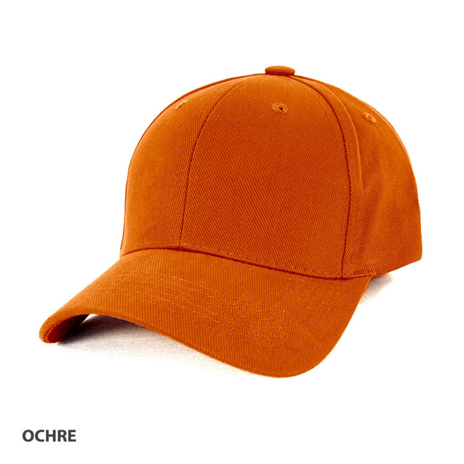  FREE EMBROIDERY - Heavy Brushed Cotton Cap in Ochre (Buy 20+) 