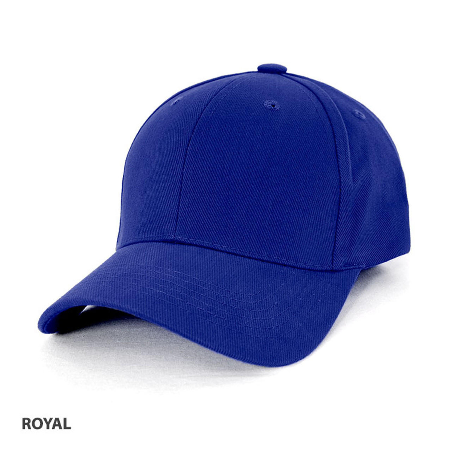  FREE EMBROIDERY - Heavy Brushed Cotton Cap in Royal (Buy 20+) 