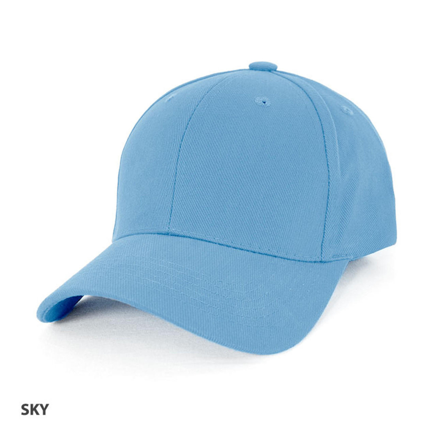 FREE EMBROIDERY - Heavy Brushed Cotton Cap in Sky (Buy 20+) 