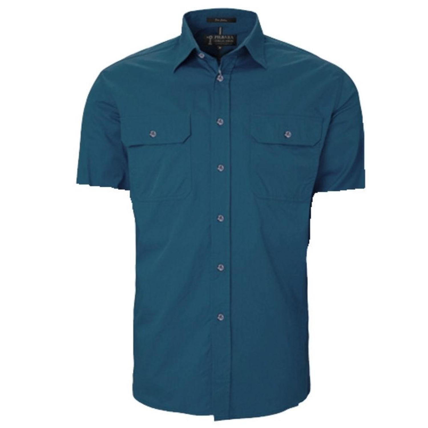  Ritemate RM500BTS Pilbara Men's Open Front Short Sleeve Shirt in Diesel (Bulk Deal, Buy 4 for $49.95 Each!) 