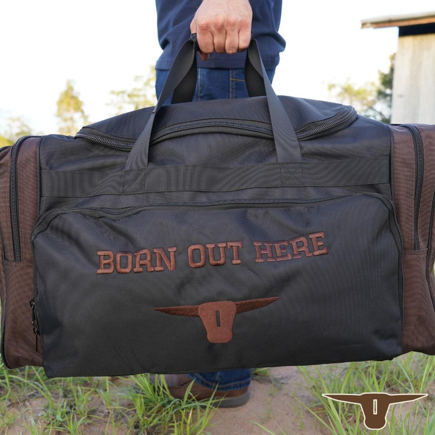 Copperhead Born Out Here Outback Livin Gear Bag in BLACK/CHOCOLATE 