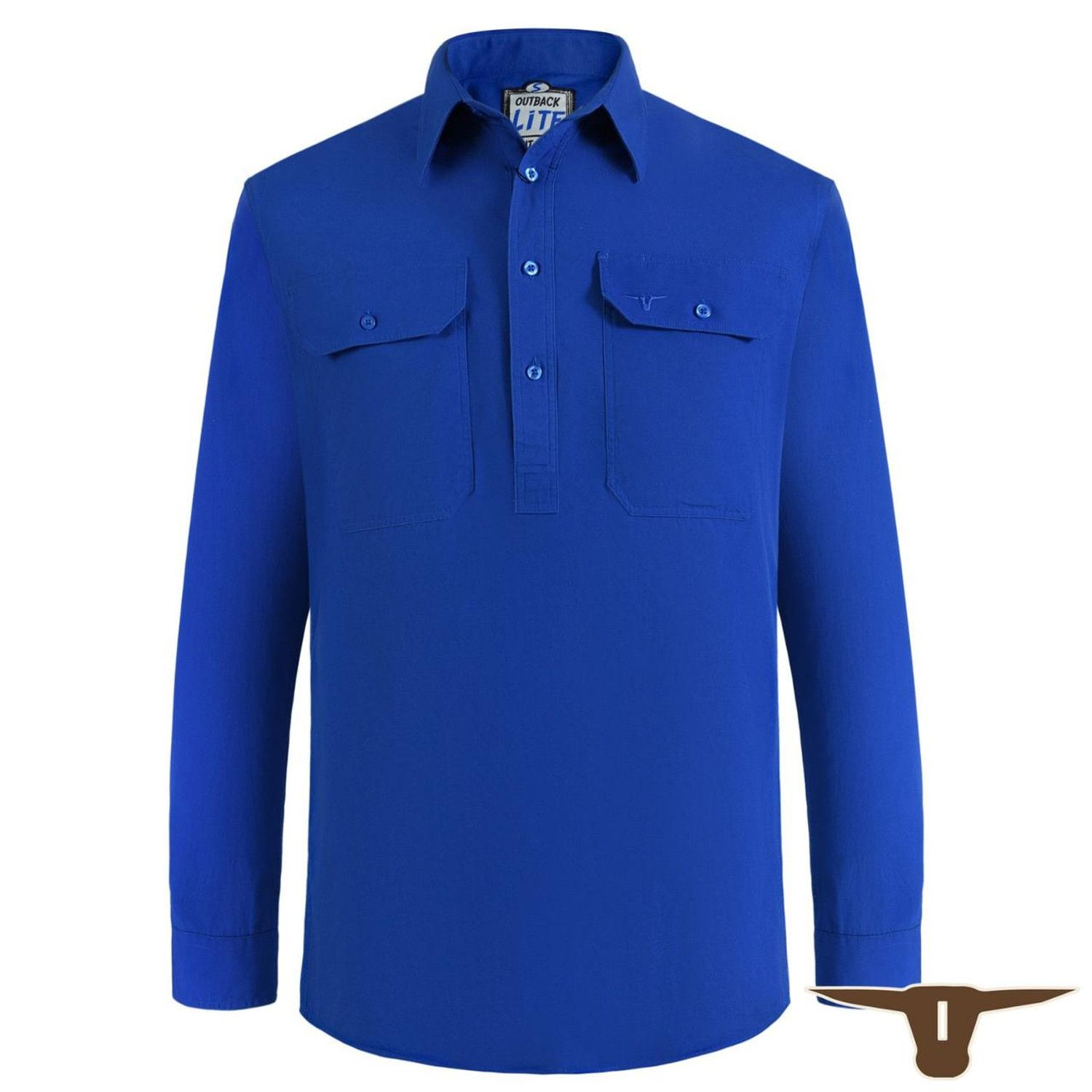 Out Here Australia Outback Lite Shirt in Cobalt