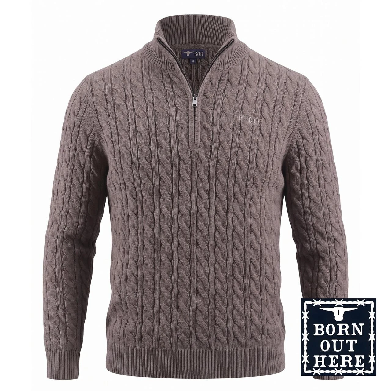  Born Out Here 1/4 Zip Merino Premium Knit in Range 