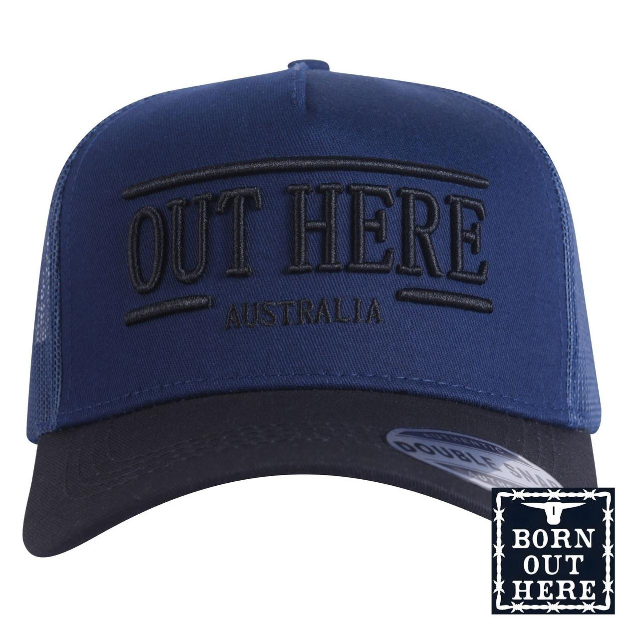  Born Out Here Original Trucker Cap in Navy/Black 