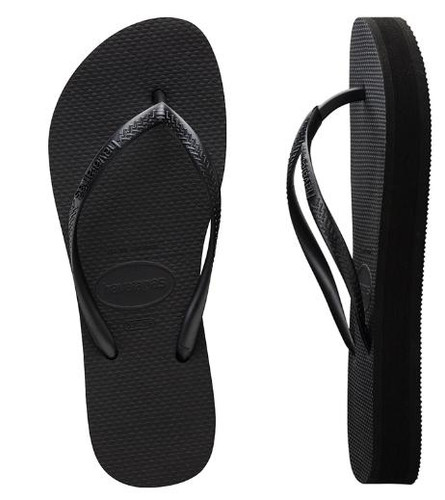 Havaianas HSFL0090 Slim Flatform Thongs Black