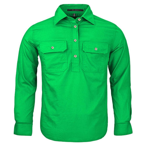 FREE EMBROIDERY - Kids Emerald CLOSED FRONT Shirt buy 20