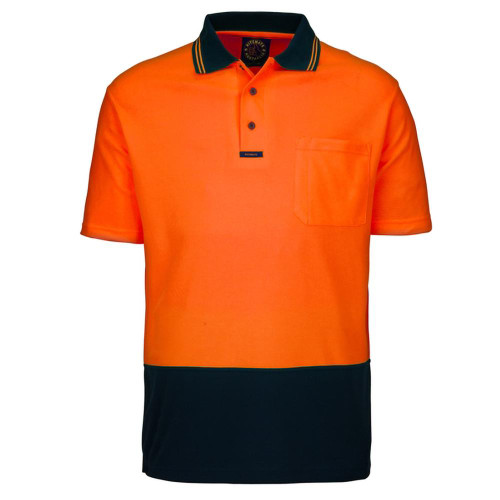Ritemate RM2346S Hi Vis Short Sleeve Polo Shirt in Orange/Navy Bulk Buy Deal, Buy 4 or more RM2346S Shirts for dollar34.95 Each