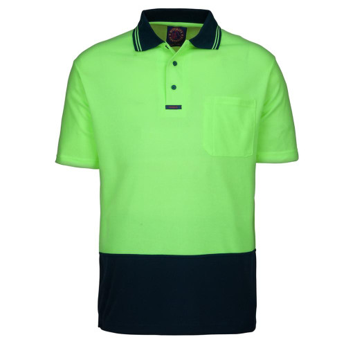 Ritemate RM2346S Hi Vis Short Sleeve Polo Shirt in Yellow/Navy Bulk Buy Deal, Buy 4 or more RM2346S Shirts for dollar34.95 Each