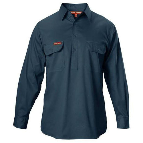  Yakka Y07530 Men's Cotton Drill Closed Front Shirt in Green (Bulk Buy Deal, Buy 4 or more Y07500, Y07530 or Y07590 Shirts for $59.95 Each!) 