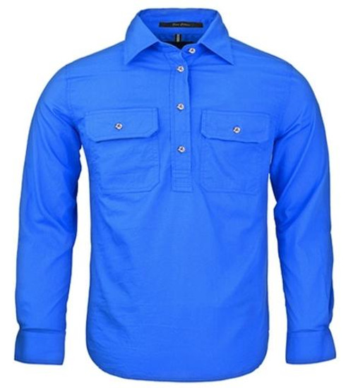 FREE EMBROIDERY - Kids Cobalt CLOSED FRONT Shirt buy 20