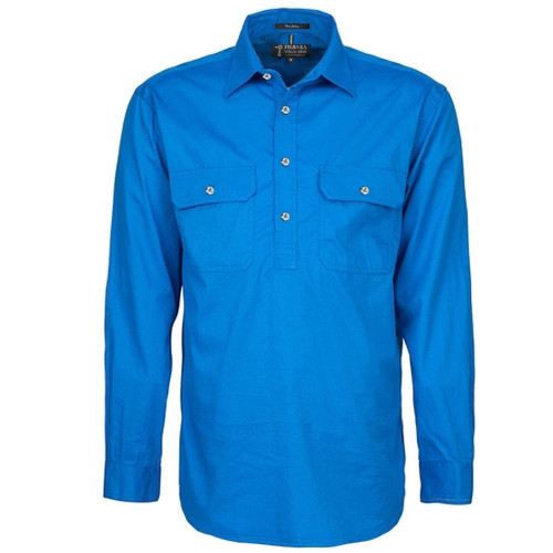 FREE EMBROIDERY - Mens Light Blue CLOSED FRONT Shirt buy 20