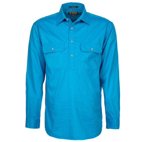 FREE EMBROIDERY - Mens Azure CLOSED FRONT Shirt buy 20