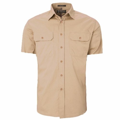 Ritemate FREE EMBROIDERY - Mens Clay OPEN FRONT Short Sleeve Shirt buy 20