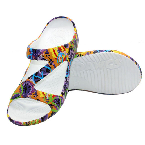  Dawgs Ladies Original Z Sandals in Woodystock White Unit (Bulk Buy Deal, Buy 2 or more Z Sandals in multi colours or diamond for $64.95 Each!) 