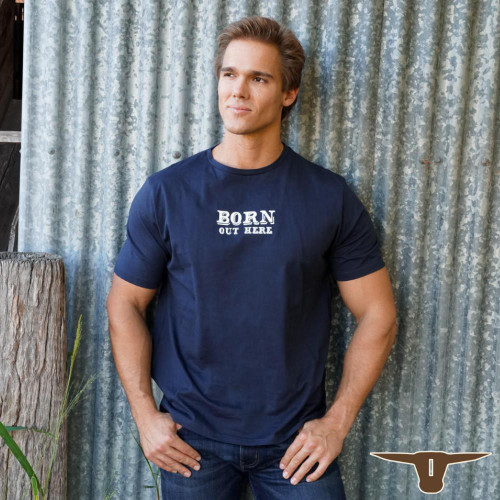  Born Out Here BMPT2 Branding T-Shirt in Navy (Buy 4 or more for $39.95 each) 