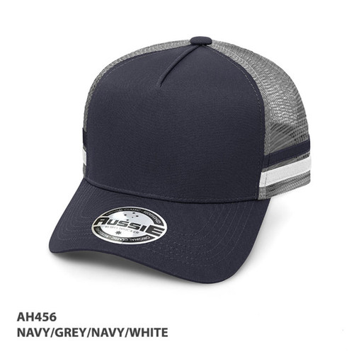  FREE EMBROIDERY - Trucker Cap in Navy/Grey/White (Buy 20+) 
