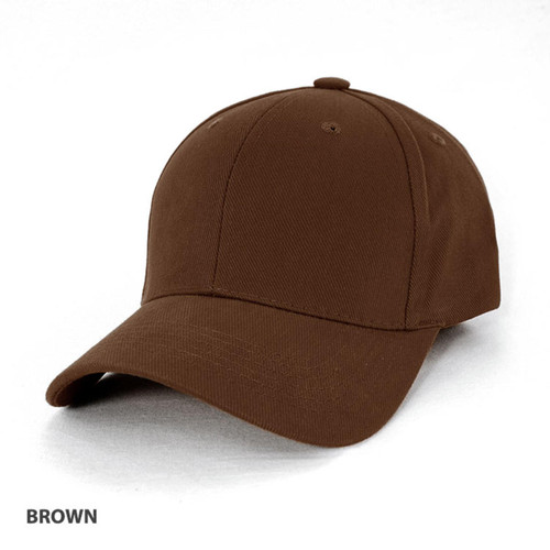 FREE EMBROIDERY - Heavy Brushed Cotton Cap in Brown (Buy 20+) 