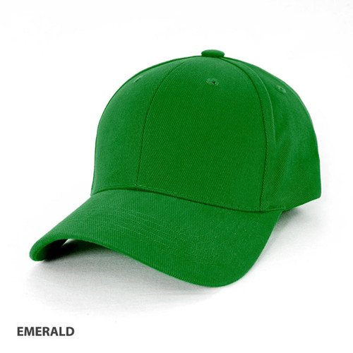  FREE EMBROIDERY - Heavy Brushed Cotton Cap in Emerald (Buy 20+) 