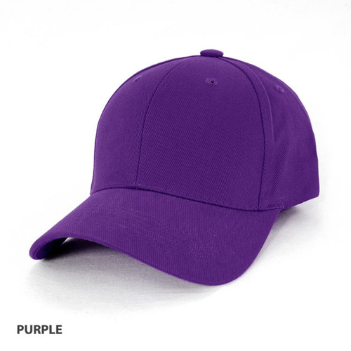  FREE EMBROIDERY - Heavy Brushed Cotton Cap in Purple (Buy 20+) 