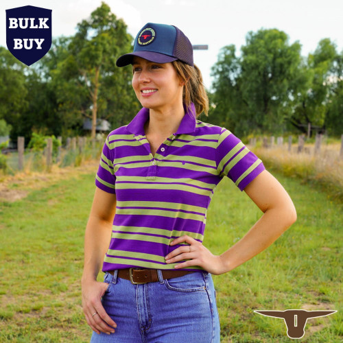  Born Out Here BLP2001 Ladies Short Sleeve Polo Shirt in Electric/Avocado (Bulk Deal, Buy 4+ Save $10 each!) 