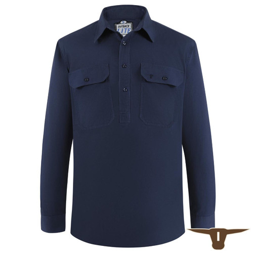Out Here Australia Outback Lite Shirt in Navy 